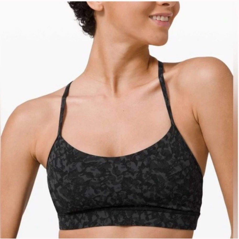 Lululemon Athletica Black Camouflage Sports Bra
